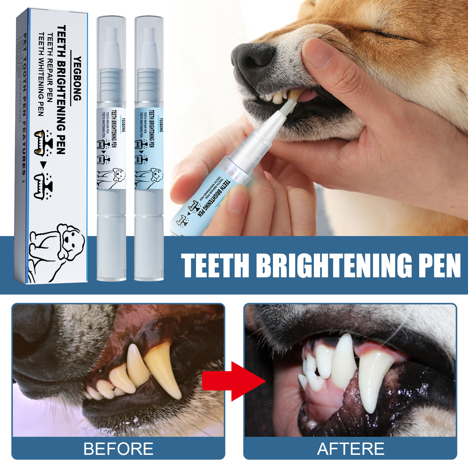 Pet teething pen, dog, cat, tartar, tartar cleaning tool — image 1