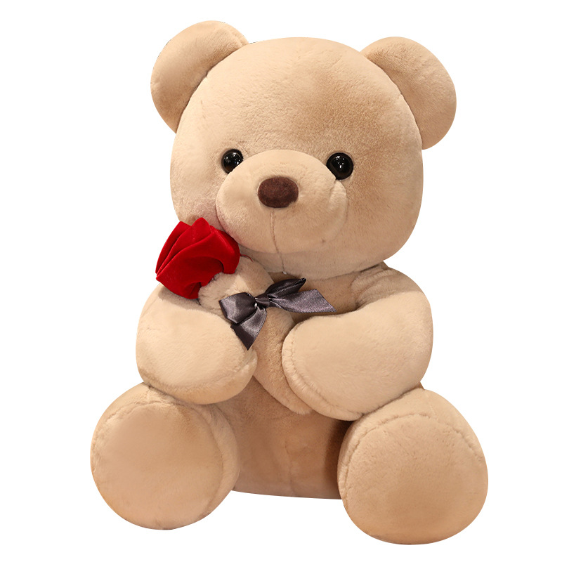 Nuevo Osito de Peluche Abrazable con Rosas 23-45cm, Almohada de Peluche Relleno, Muñeco de Animal Suave, Bonito Regalo de Cumpleaños para Novia, San Valentín — imagen 4