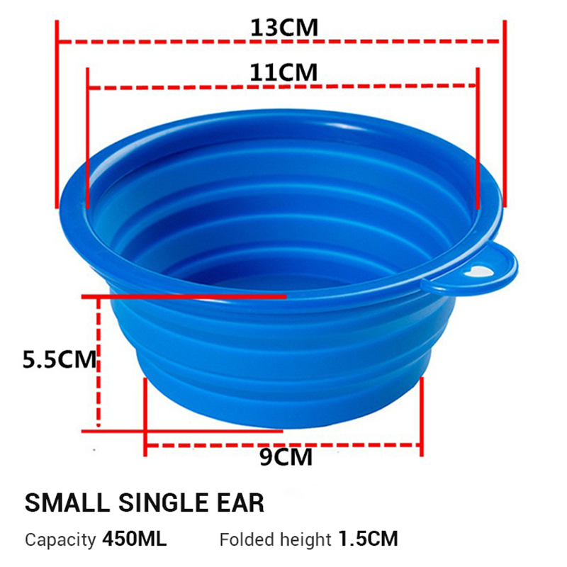 Bol de silicona portátil para perros plegable viaje pequeño bol de comida para mascotas — imagen 5