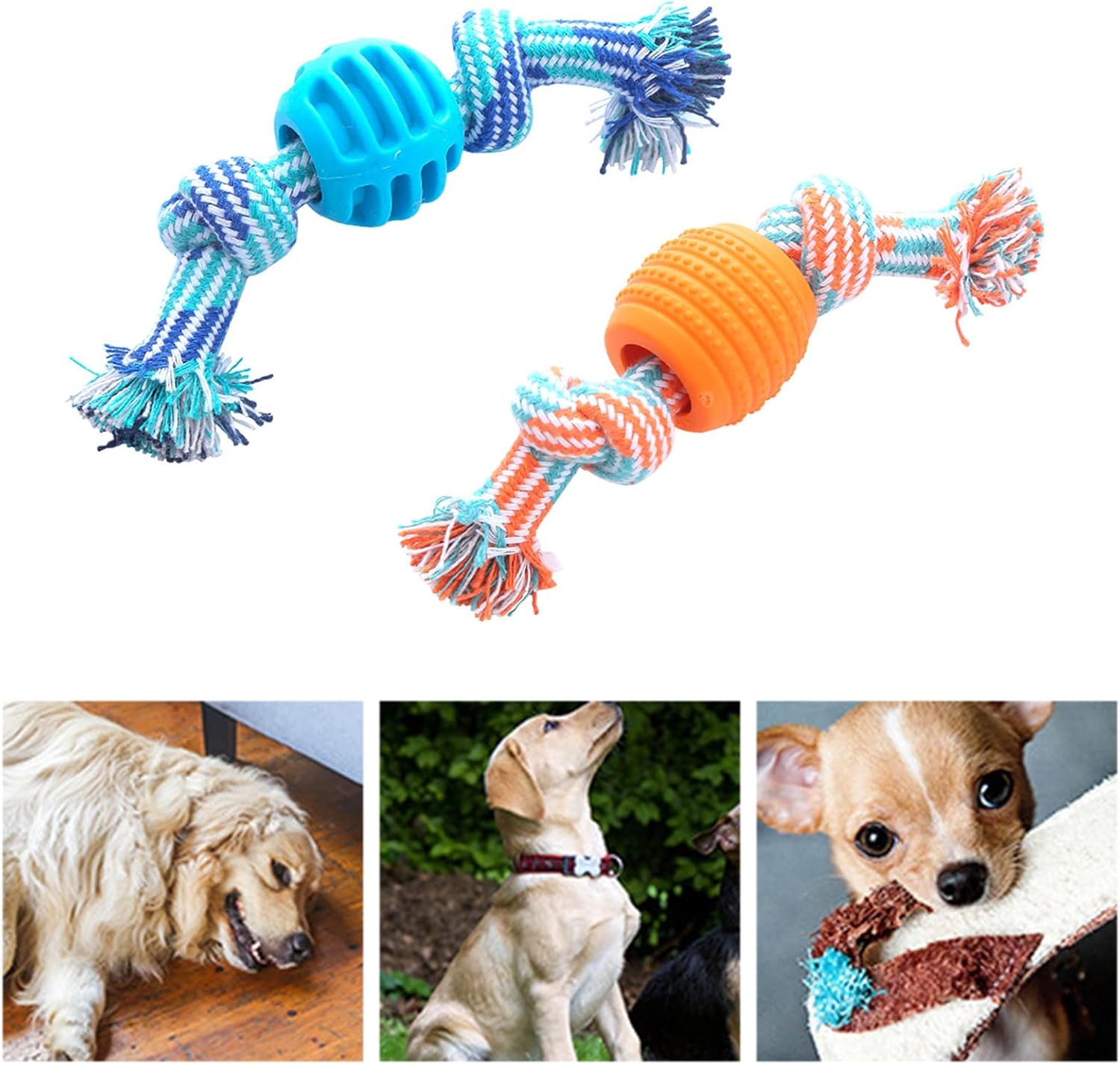 Chew Toys Molar Toy Cute Dog Toys With Ropes Chew Toys Dog Soft Durable Dog Chew Toys Cleaning Teeth And Protects Oral Health Blue — image 4