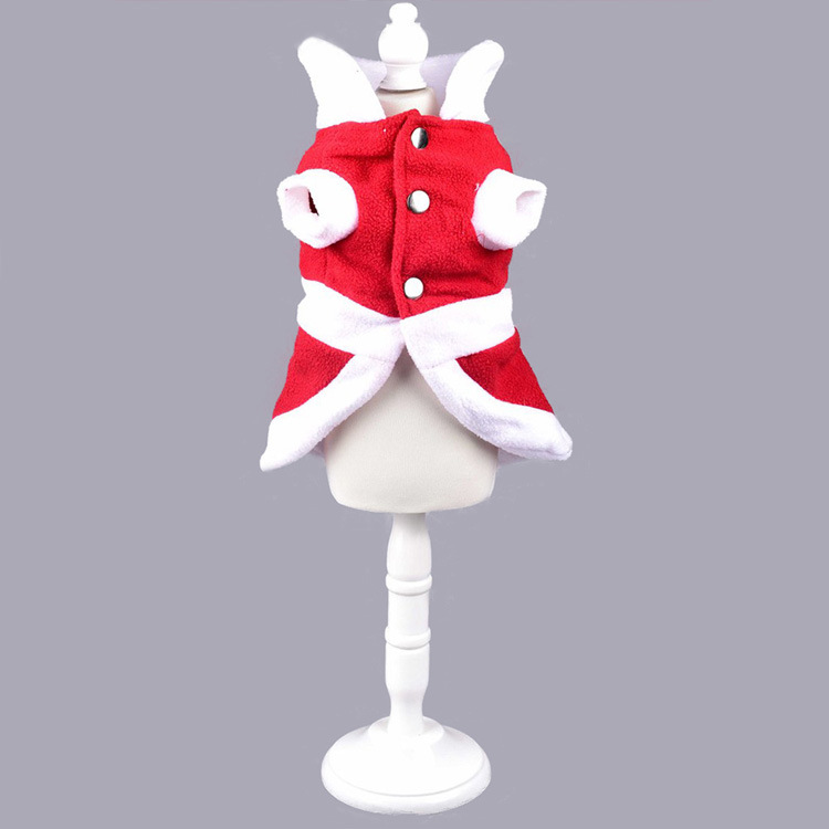 Classic Style Pet Christmas Clothes Bow Knot Shaped Dog Transformation Dress — image 4