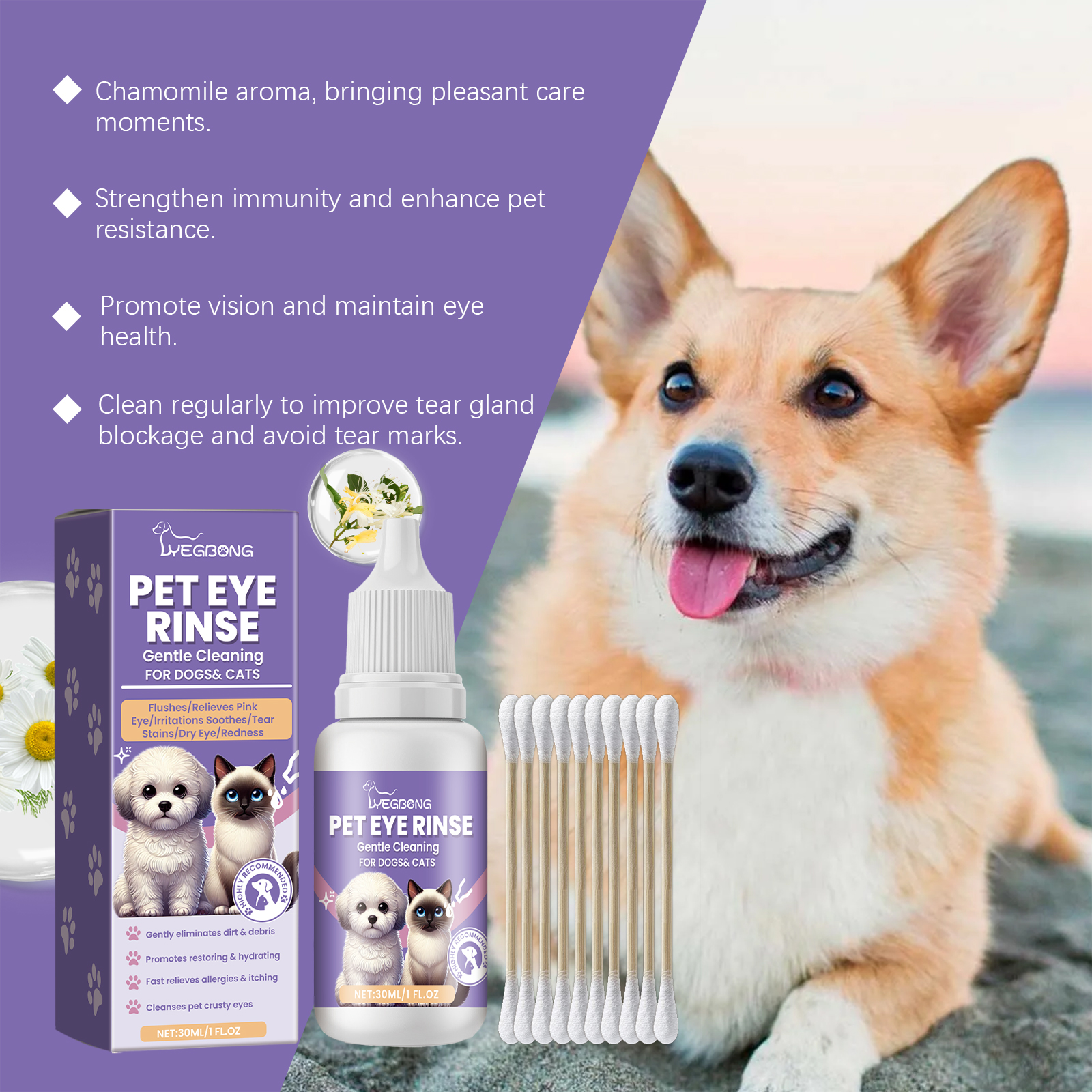 Limpieza Ocular Suave para Mascotas: Elimina Suciedad de los Ojos de Gatos y Perros con Cuidado — imagen 6