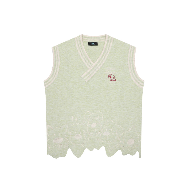 Dog Dark Pattern Cross Sweater — image 4