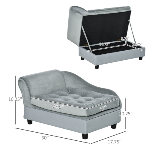 Cama de Perro de Lujo con Almacenamiento Oculto para Pequeños Perros — imagen 3