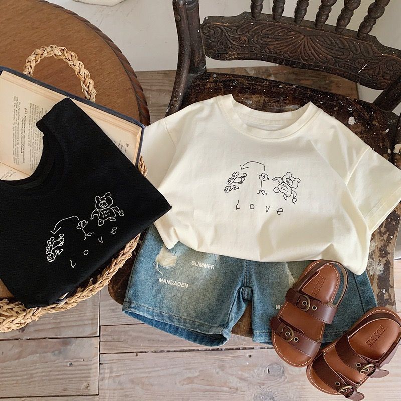 Children's Dinosaur Print Boy's Round Neck Loose White T-Shirt — image 5