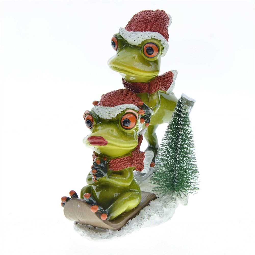 Garden Home Decoration Couple Frog Resin Craft Decoration — imagen 1