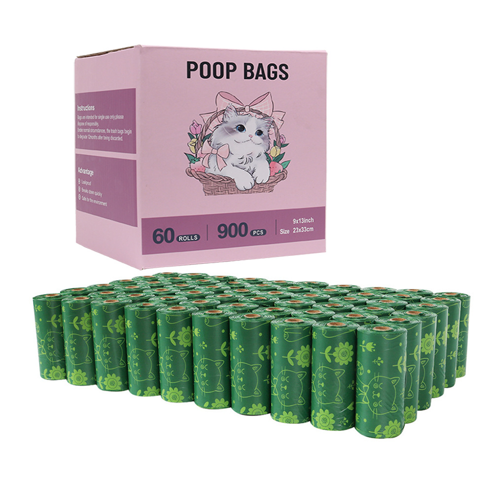 60 rolls of biodegradable pet garbage bag dog litter bag lemon fragrance fecal bag — image 6