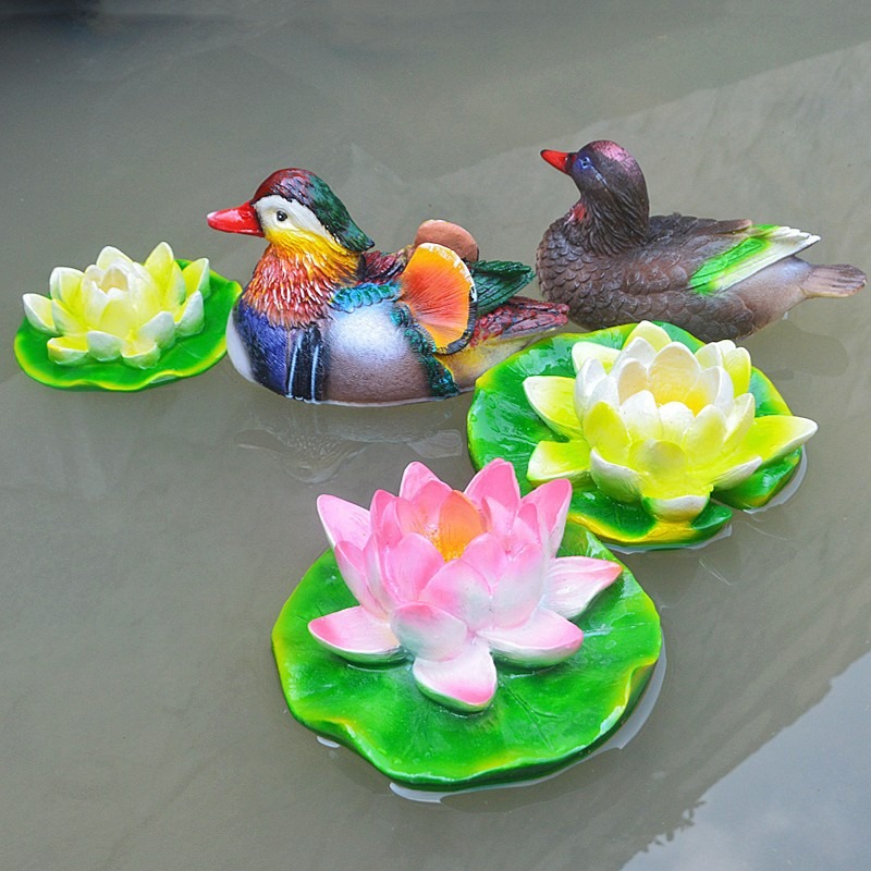 Floating Mandarin Duck Landscape Resin Decoration — image 9