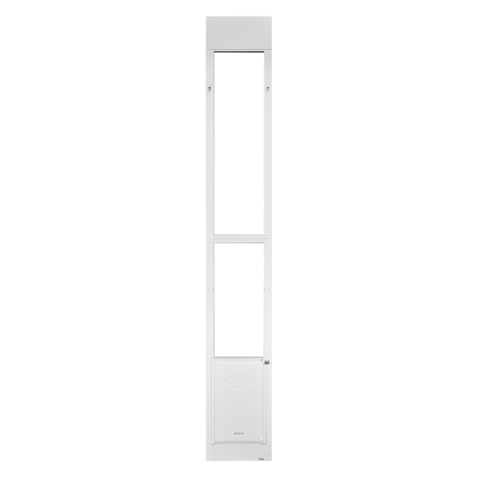 Dog Door For Sliding Glass Door, 91 To 96 In Adjustable Height, Aluminum Alloy Frame With Metal Rotating Hinges, Lock Design, 10 1/4 X 16 1/4 In Flap, Sliding Glass Pet Door For Renters — imagen 1