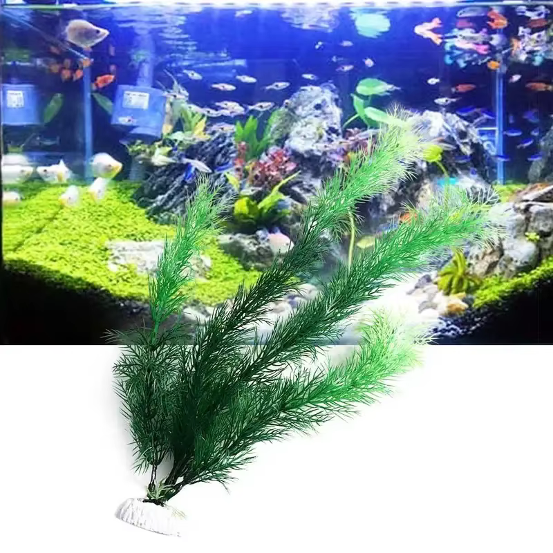 Plantas Acuáticas Artificiales de Plástico, Pasto Subacuático para Decoración de Peceras y Acuarios — imagen 2