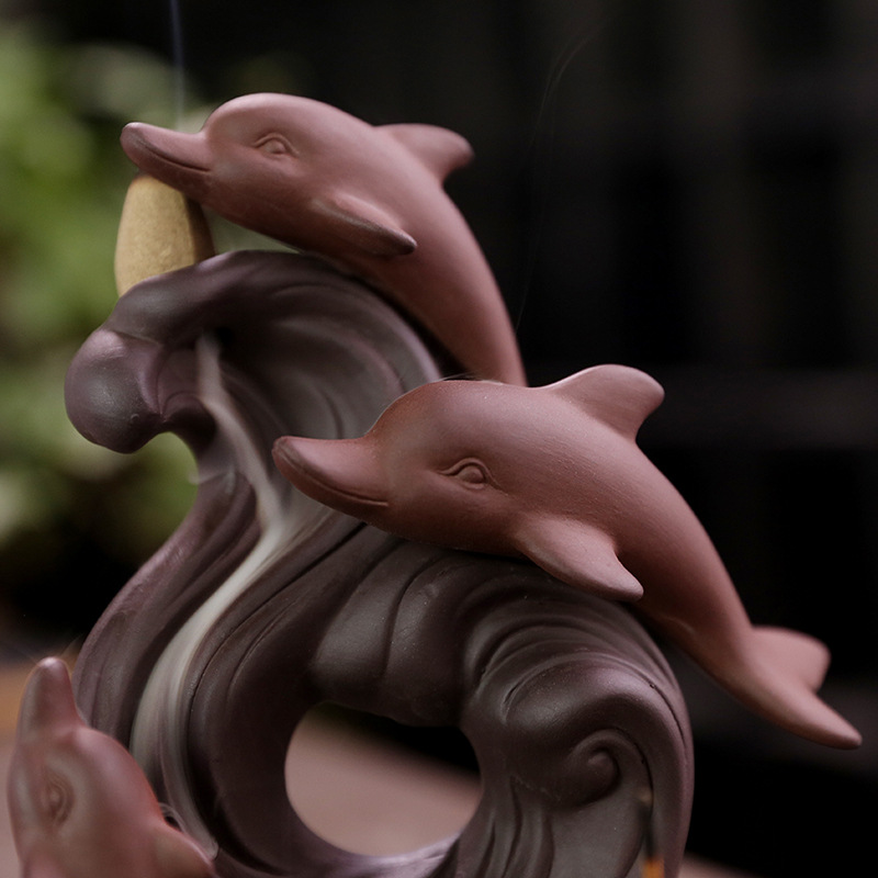 Nordic Style Dolphin Backflow Aromatherapy Furnace Ornament — image 2