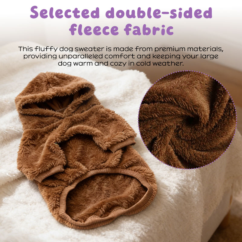 Warm Winter Dog Hoodie for Golden Retriever & Labrador - Fleece-Lined Outdoor Dog Coat for Medium & Large Breeds — image 9