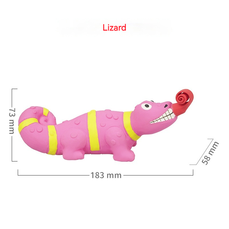 Toy New Product Latex Tongue Squeezing Lizard Crocodile Squeezing and Making Sounds Funny and Soothing Dog Toys — image 2