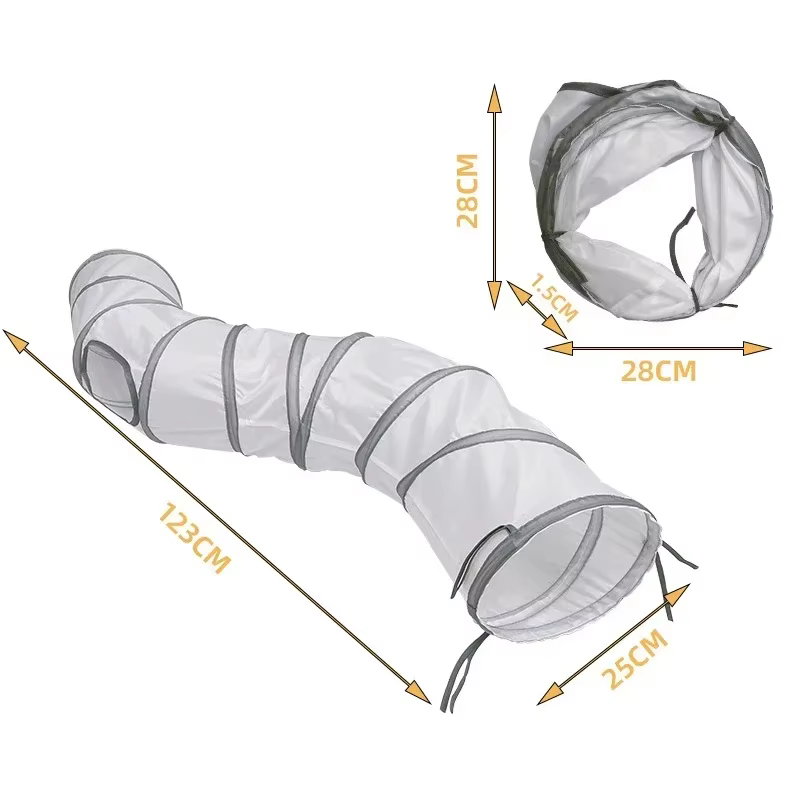 Cats Tunnel Foldable Pet Cat Toys Kitten Pet Training Interactive Fun Toy Tunnel Bored For Puppy Kitten Rabbit Play Tunnel Tube — image 5