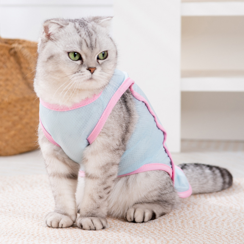 Pet Sun Protection Clothes Cool Small Dog Clothing Summer Lightweight Teddy Pomeranian Pastel Color Pet Clothing Summer — image 4