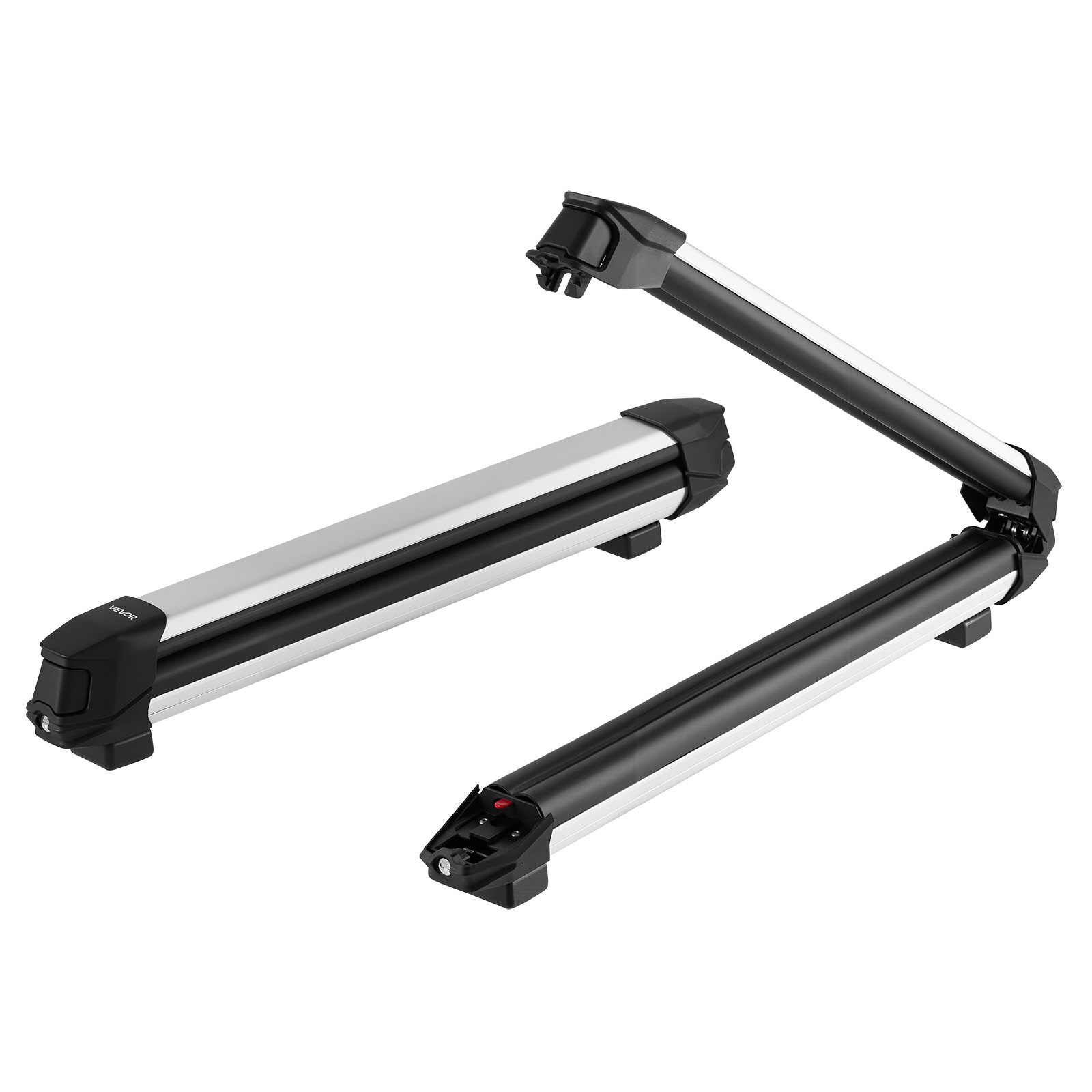 Ski & Snowboard Roof Rack, Carry Up To 6 Pairs Of Skis Or 4 Snowboards, 2 PCS Aluminum Universal Car Roof Rack Top Holder With Lock & Rubber Padding For Fishing Rod, Fit Most Slotted Crossbars — imagen 1