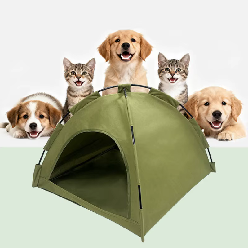 Pet Tent for Puppies and Kittens, Indoor Outdoor Camping, Picnic, Grass Outing, Cozy Cabin, Lightweight Portable — image 1