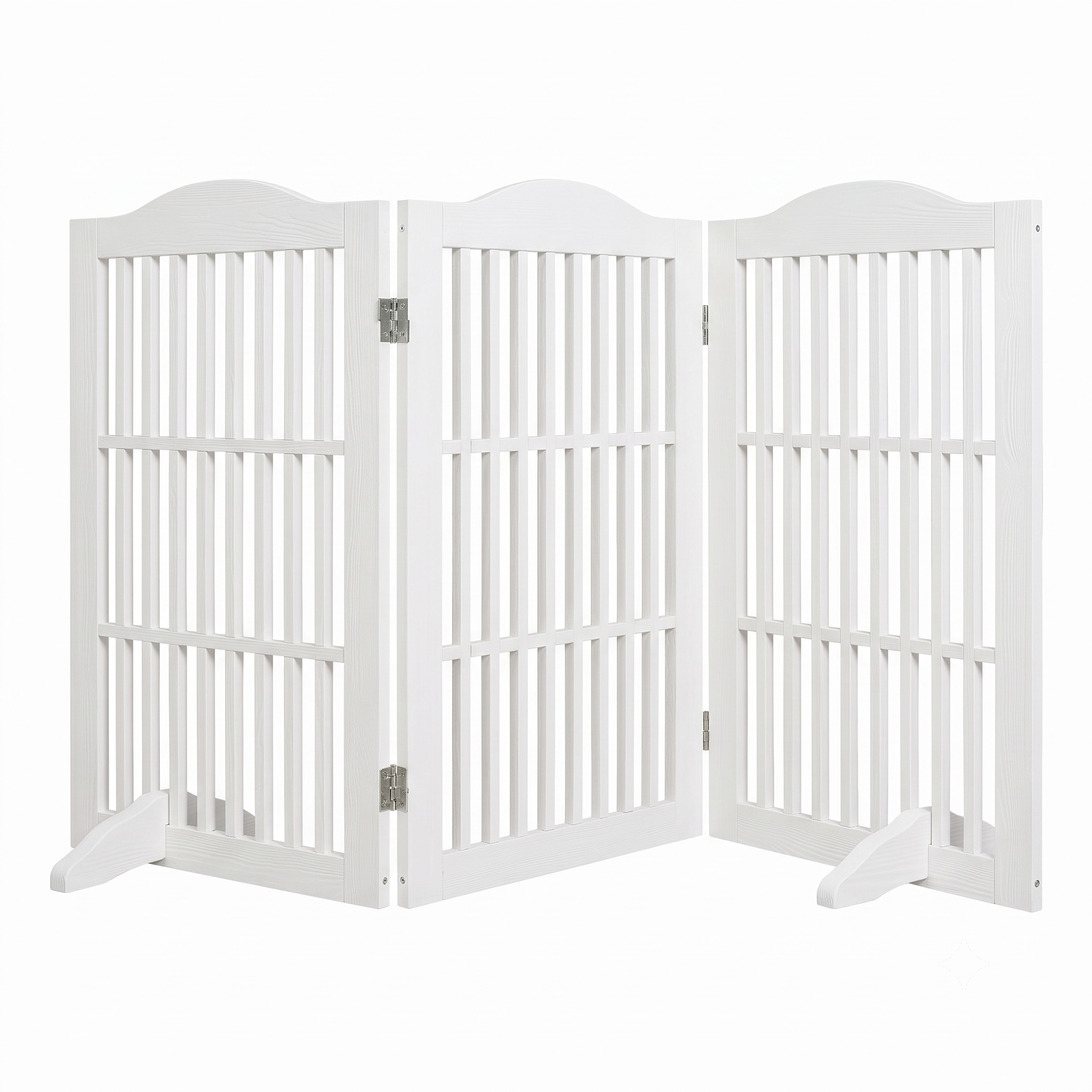 Puerta de Perro Freestanding Hidráulica de Madera para Canes, 3 Paneles, 30 pulgadas, Barra de Acceso para Mascotas en Casa — imagen 6
