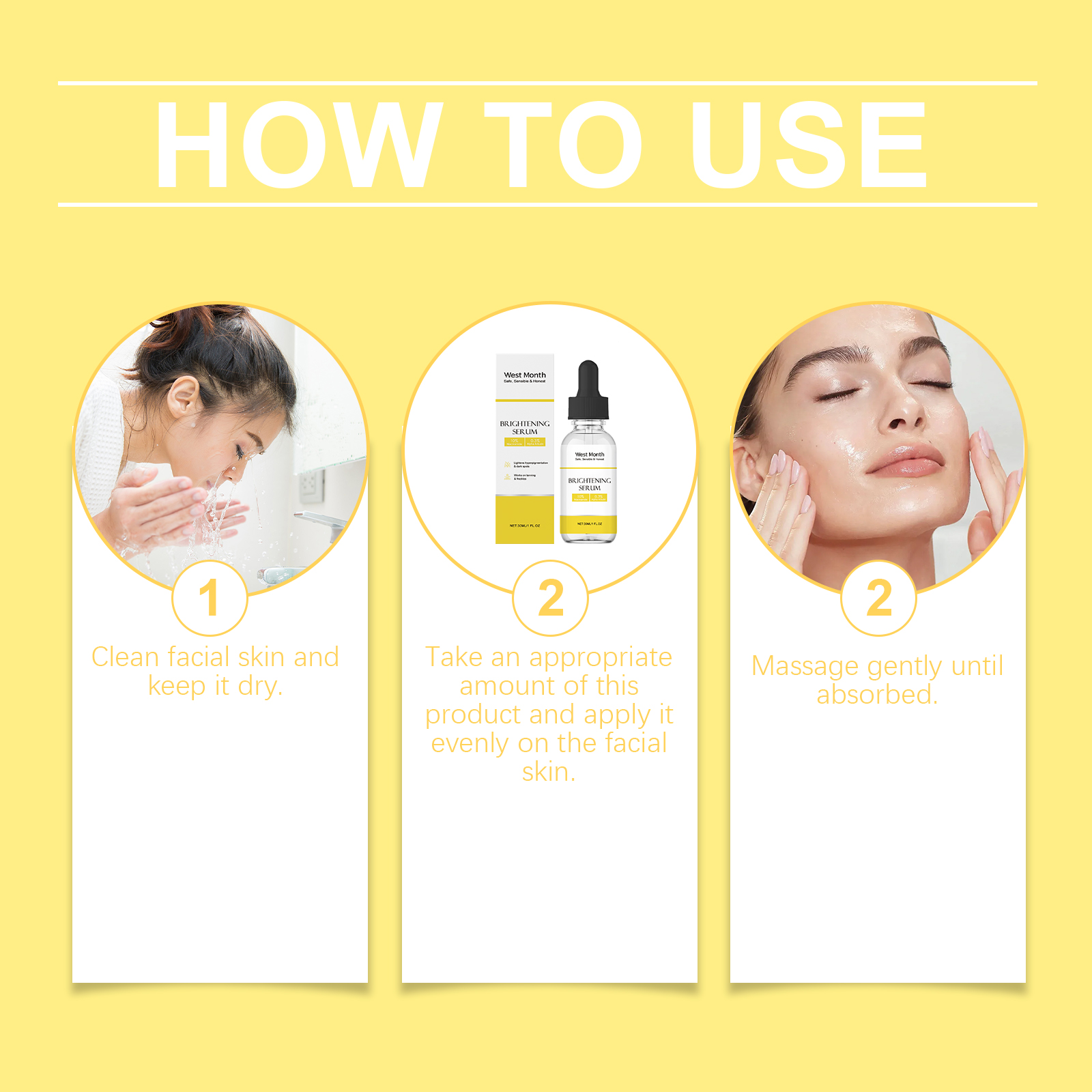 West & Month Brightening Serum, A Facial Blemish Calming, Hydrating, Firming And Brightening Serum — image 3