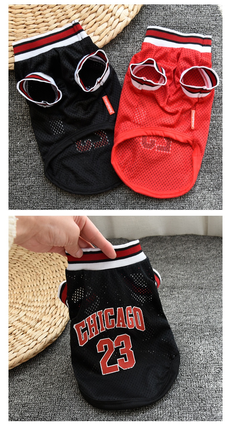 Ropa de Mascotas para Baloncesto Vestido Grande Malla Verano Ropa para Perros — imagen 18