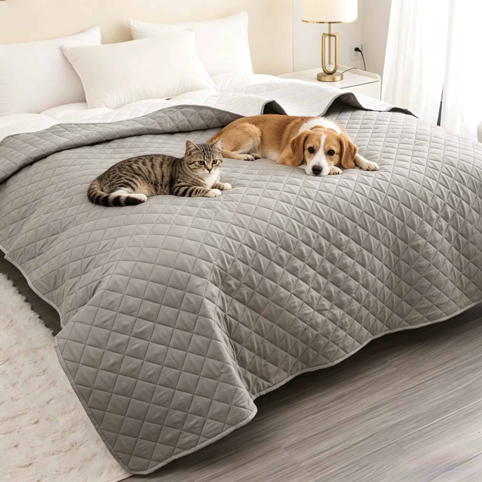 Waterproof Pet Blanket, Bed and Sofa Protection Mat, Suitable for Family with Dogs and Cats, Protector for Mattress or Couch — image 2
