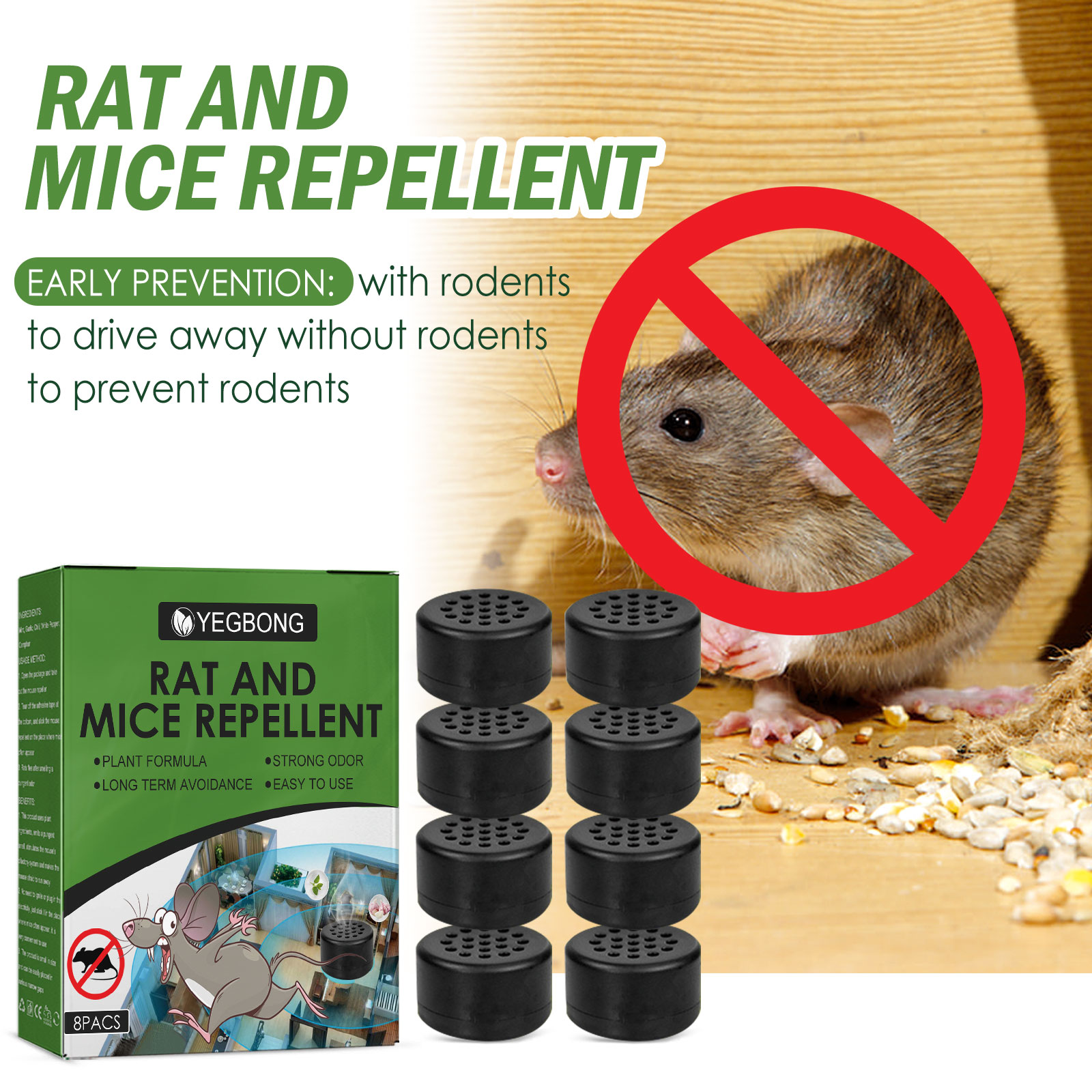 Rat Repellent Pill, Car Engine Outdoor Home Indoor Rat Repellent Pill — image 4