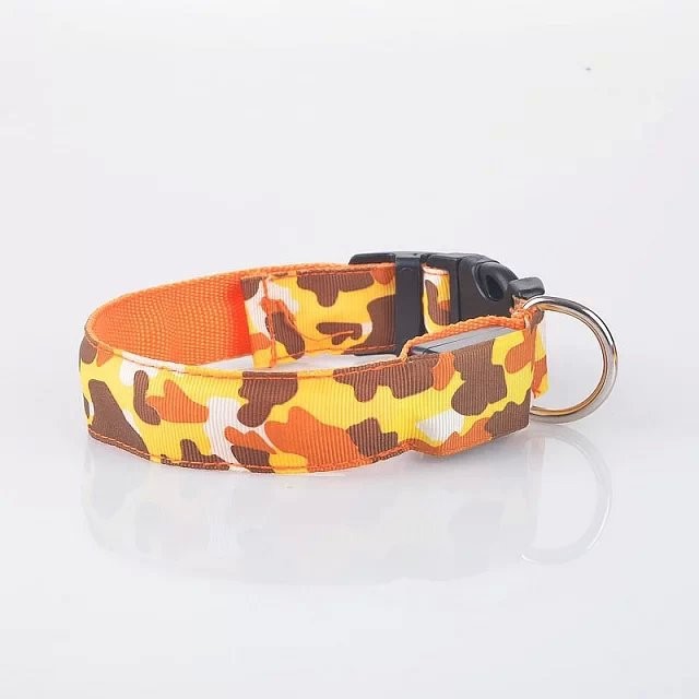 New Pet Led Cat Collar Waterproof Usb Rechargeable Nylon Flashing Light Up Led Dog Collar — image 5