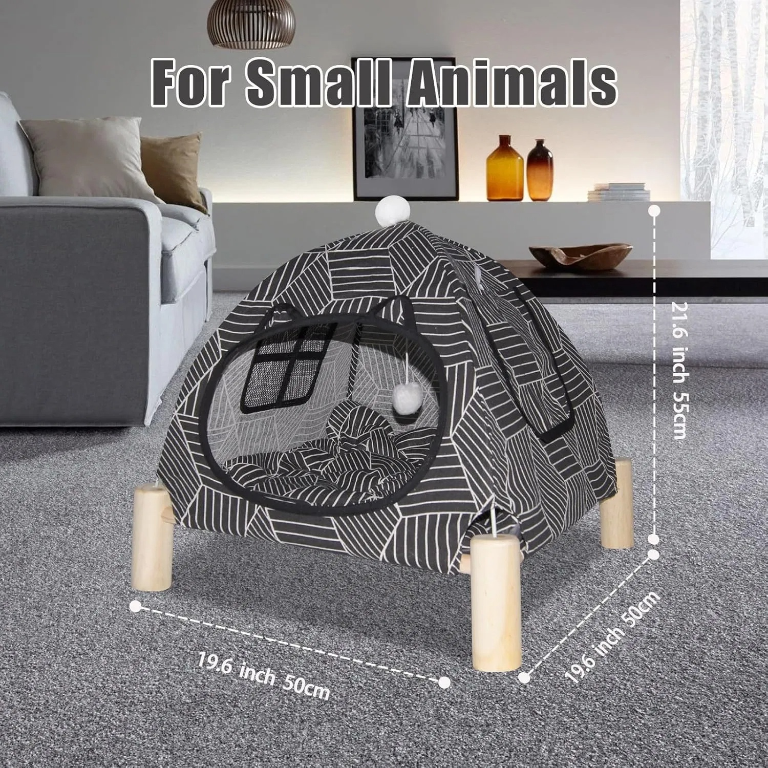 Tenda Portátil para Gatos - Colchón de Interior Fácil de Enrollar para Gatos y Pequeños Perros, Almohada Limpiable, Escondite Cómodo para Kitten y Adultos — imagen 3