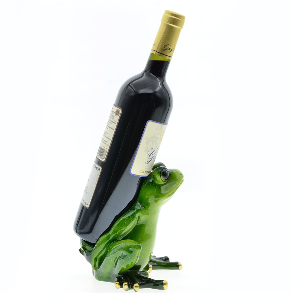 Ornamento de canto de rana en resina para vino rojo — imagen 4