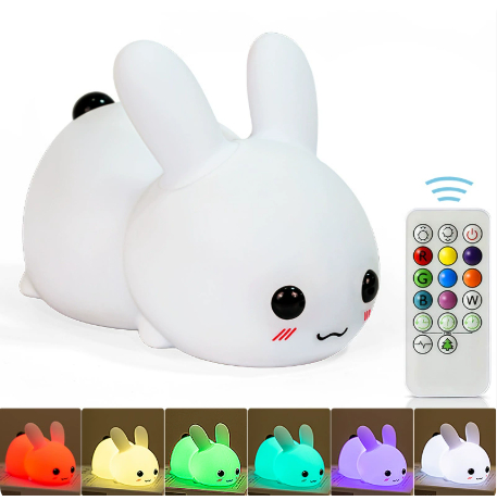 Lámpara de Noche de Gato de Jade Colorido con LED y Carga Silicónica — imagen 6