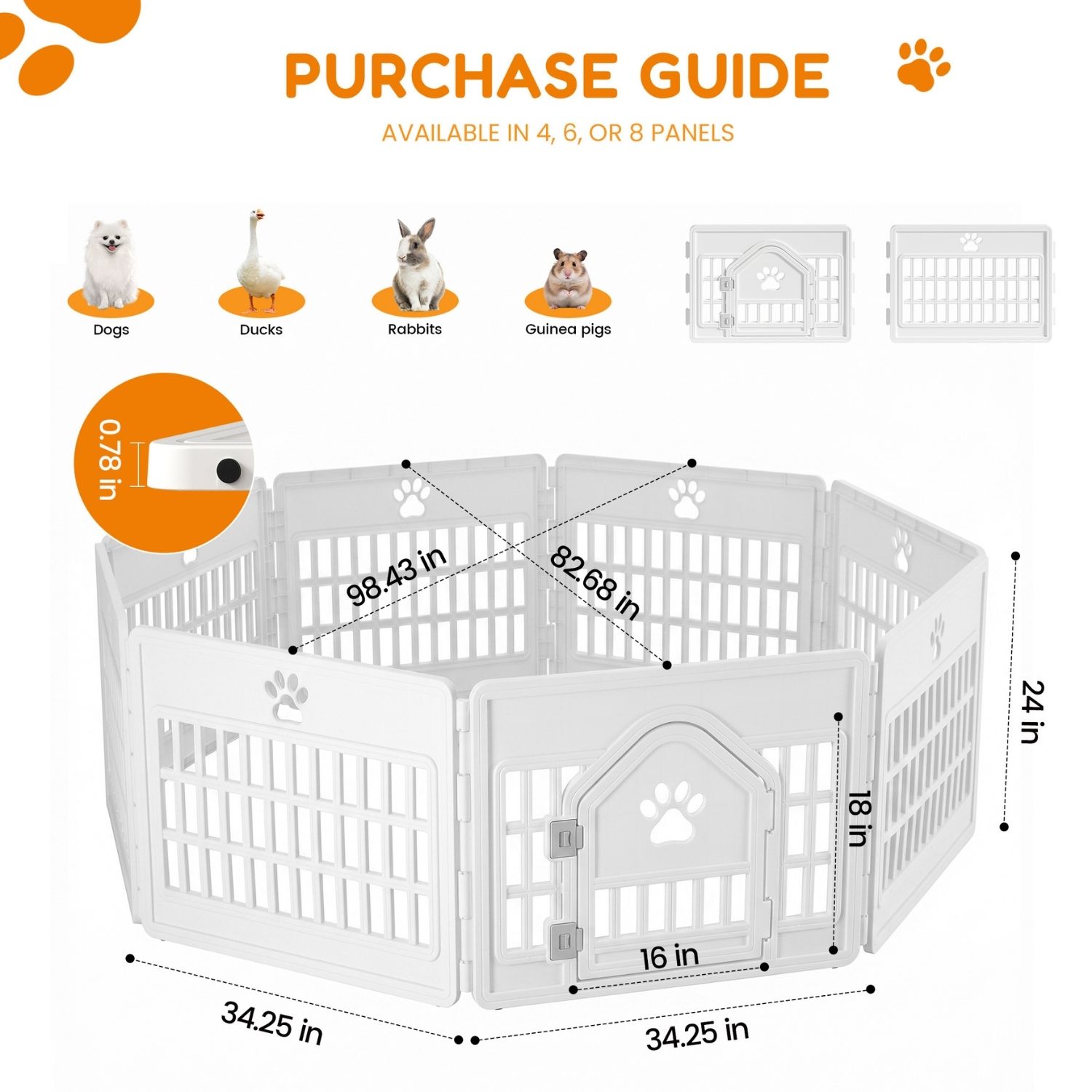 Plastic Dog With Movable Enclosure, Suitable For Small And Medium-sized Dogs, Cats And Rabbits — image 9