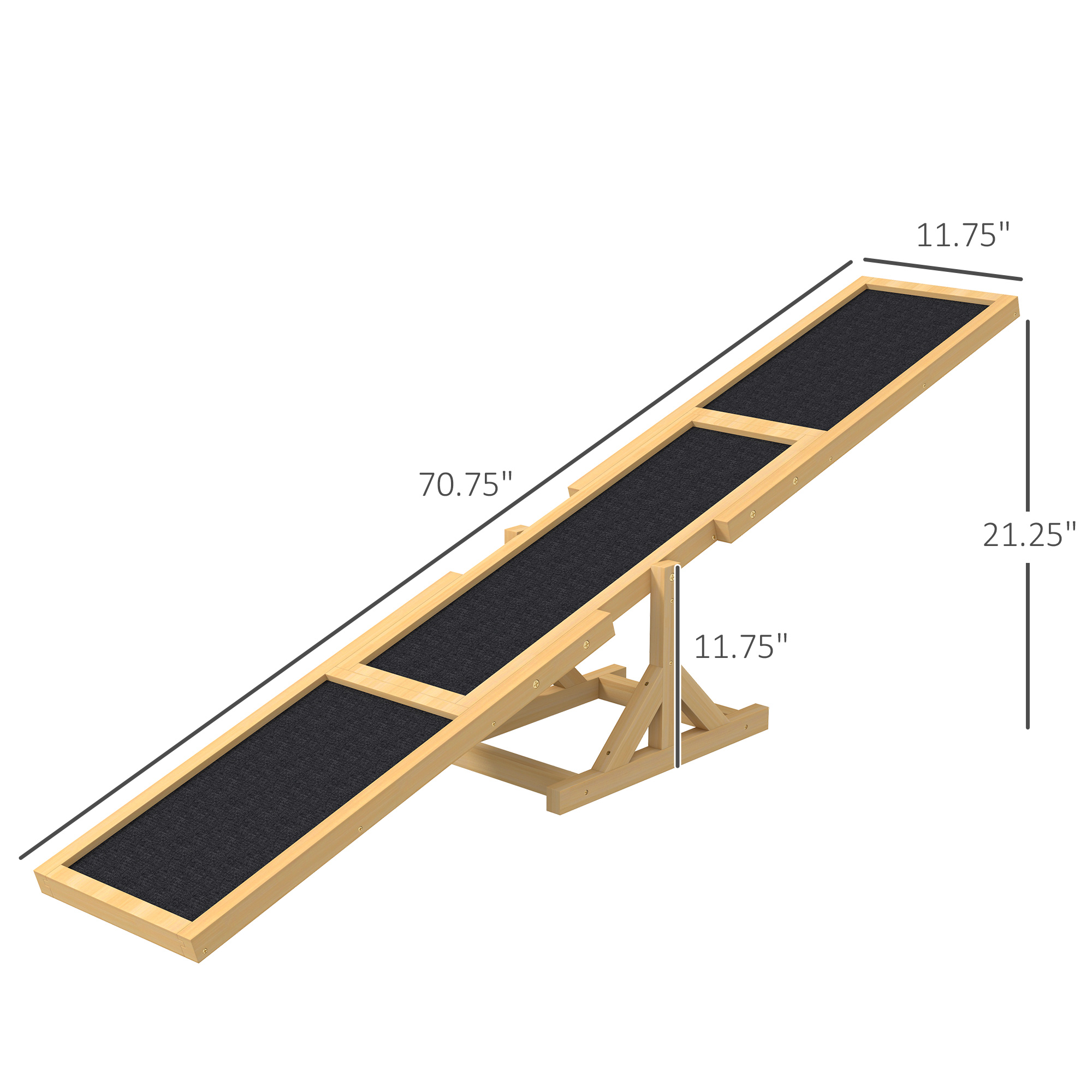 Plataforma de Gimnasia Canina en Madera con Vuelo, Amarillo — imagen 4