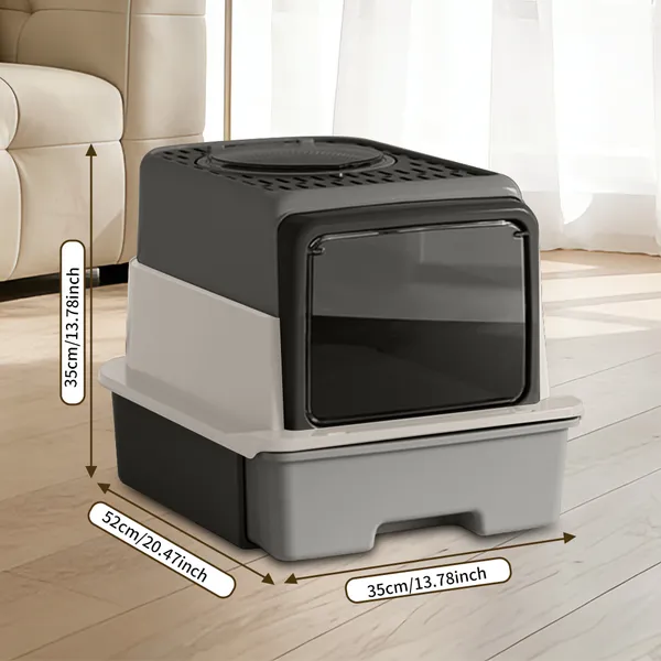 Caja de Arena para Gatos Mejor Calificada 2026, Cajón Extraíble, Sin Necesidad de Pala, Combina con Decoración Moderna — imagen 5