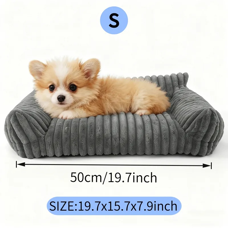 Cama Sofá para Gatos Adorables - Colchones de Pelo Suave con Forro Limpiable y Removible, Cunas de Gatos Fofos para Hogares Modernos — imagen 4