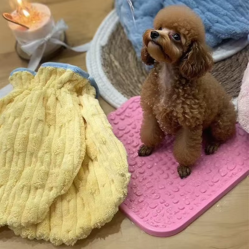 Toallas de Baño para Mascotas - Secador Rápido para Perros y Gatos, Guantes de Baño Absorbentes con Masaje — imagen 6