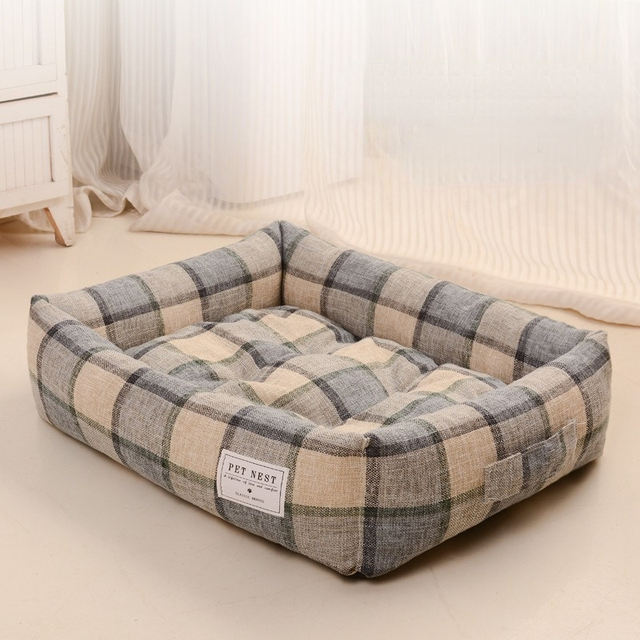 Four-Season Universal Removable And Washable Cat Litter Summer Cooler Pet Nest Winter Warm PP Cotton Dog Mat Cat Litter — image 3