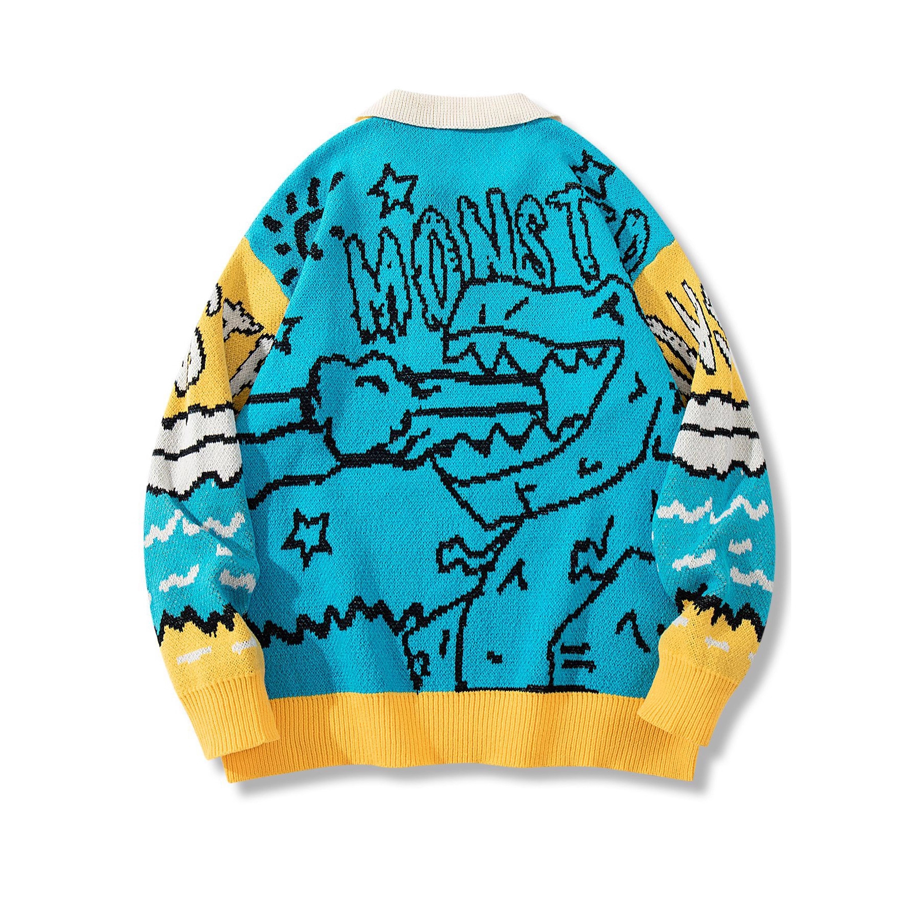 Dinosaur long sleeved loose sweater for men — image 5