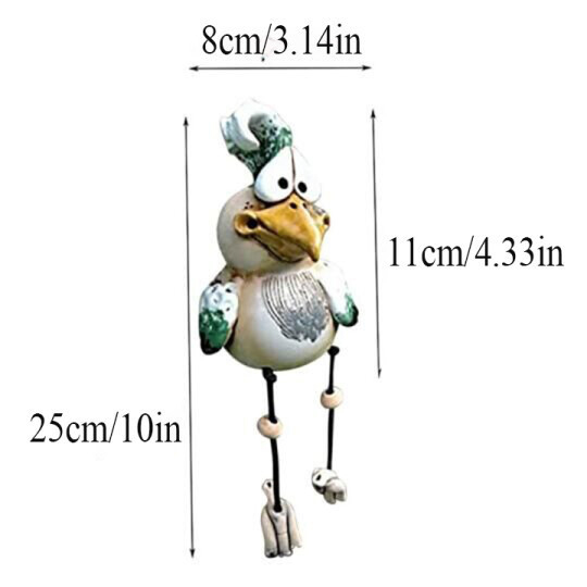 New Cute Bird Sparrow Garden Animal Statue Decorative Resin Craft Ornament — image 7