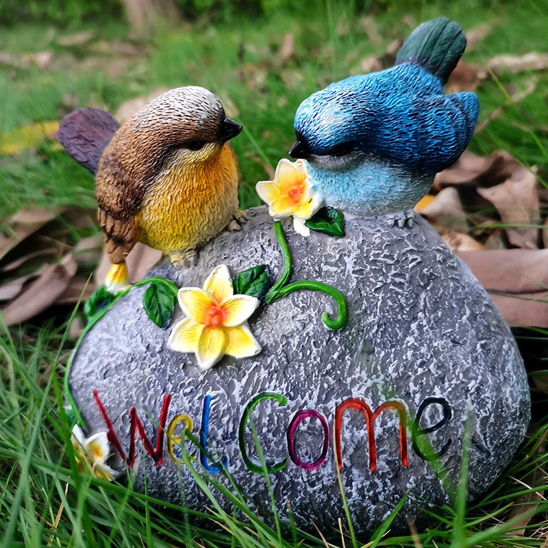 Garden simulation bird with pastoral resin ornaments — image 6