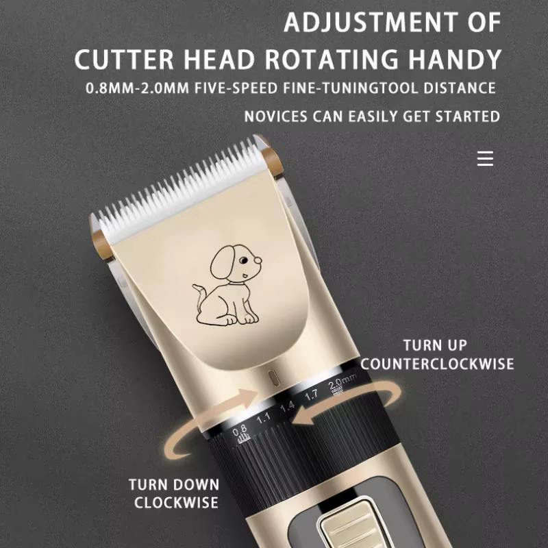 Dog Hair Clipper Pet Hair Trimmer Set Puppy Grooming Electric Shaver Ceramic Blade Cat Accessories Cordless Charging Professiona — image 3