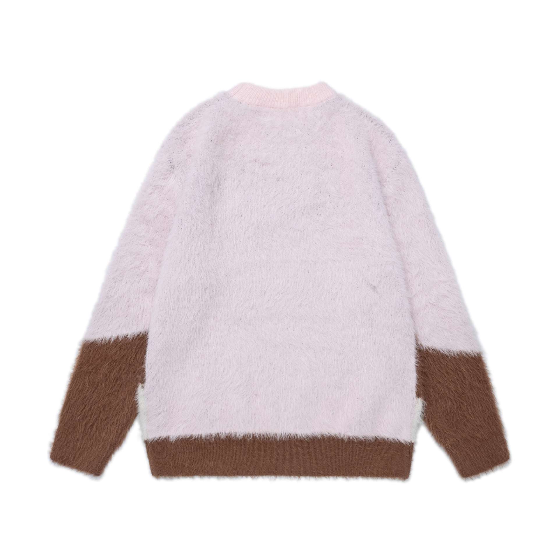 Color blocking plush dog sweater — image 5