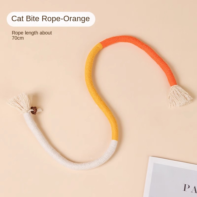 Pelota de Cuerda para Gatos - Juguetes de Estimulación y Soporte para Animales Domésticos — imagen 3