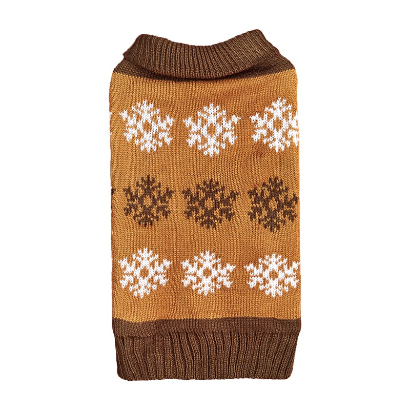 Sudadera de Navidad con Hoja de Nieve Marrón Gris y Otoño Invernal para Perros — imagen 4
