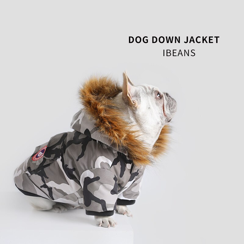 Chaquetas de invierno para perros abrigadas y calientes con capucha para Chihuahuas, Bulldog francés, Pugs, y pequeños perros — imagen 2