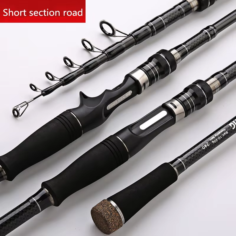 Outdoor Trout Fishing with Spinning Shuttle Type Ultra Light Carbon Fiber Portable Telescopic Fishing Rod, Lure Throwing Rod — image 3