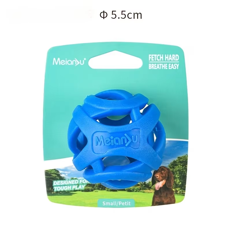 Durable Hollow Elastic Dog Chew Ball, Teeth Cleaning Molar Toy, Interactive Fetch Ball for Small Medium Dogs — image 6