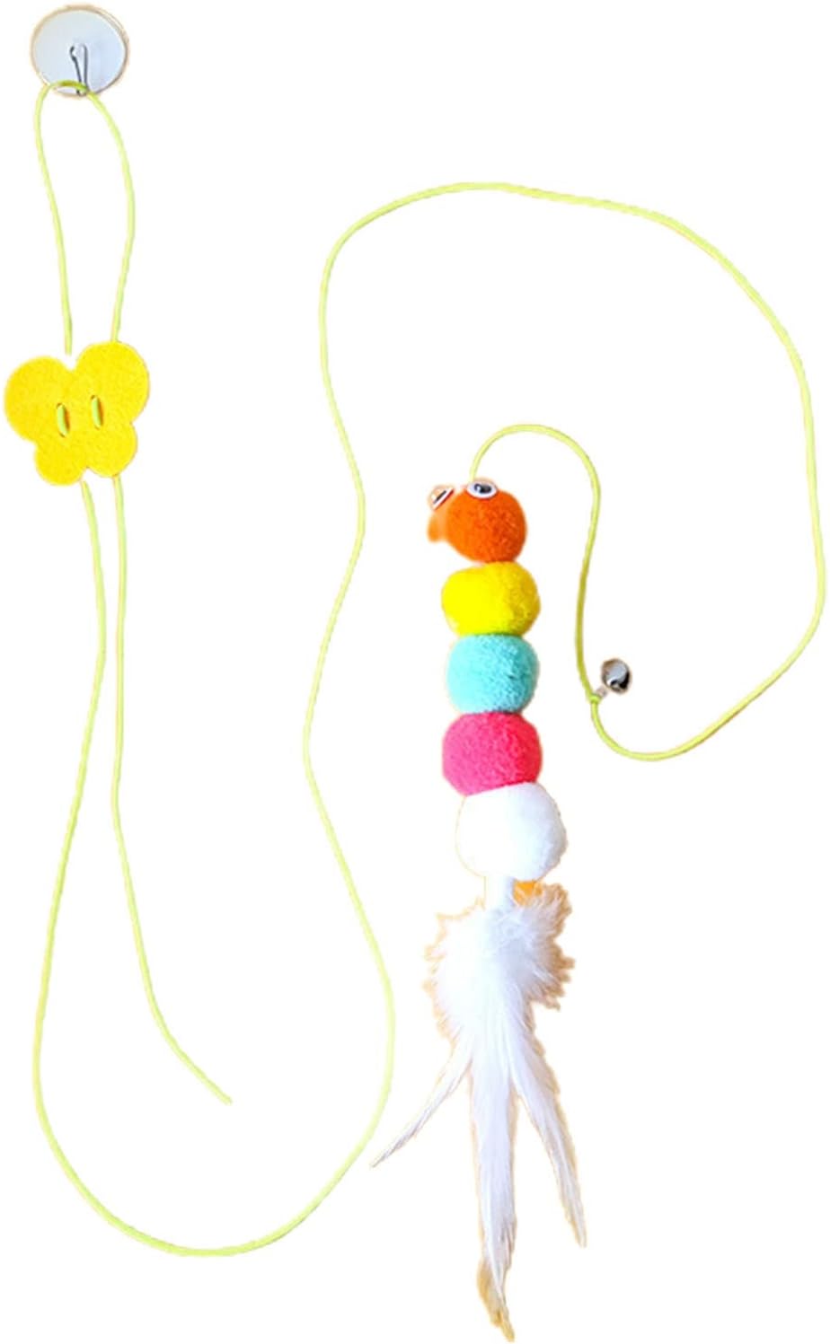 Juguetes para Gatos de Interior - Juguetes Interactivos para Gatos en Casa 200cm Colgador de Gato Autoestimulante con Cuerda Retráctil Nylon Alivio de Estrés — imagen 1