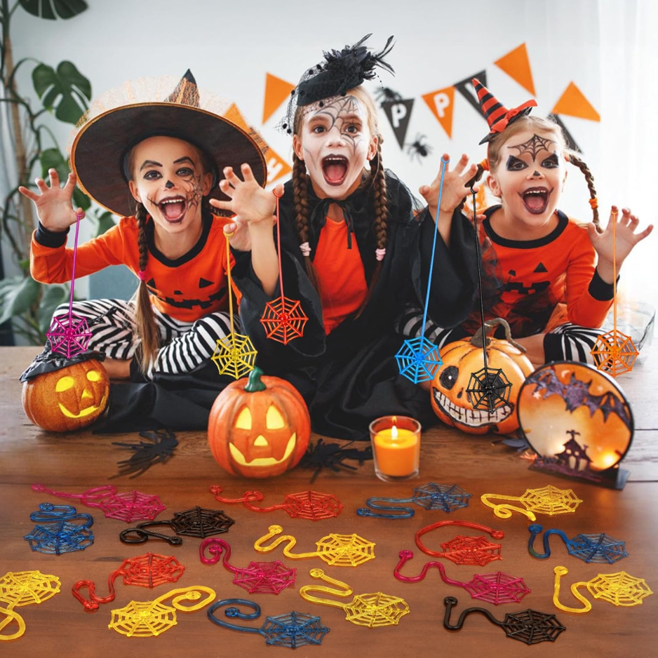 30 Pcs Sticky Spider Web Toys For Kids - Bulk Halloween Party Favors, Classroom Prizes & Goodie Bag Pinata Stuffers — image 2