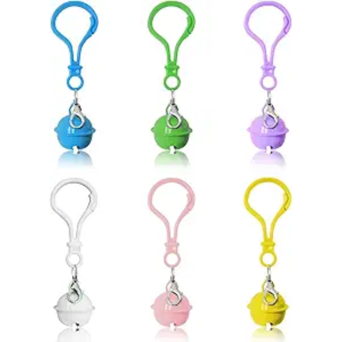 Pet Bells For Collars, 6pcs Dog Bells Cat Bells Multi Color Dog Collar Charms Pet Pendant Accessories With Clasps — image 1
