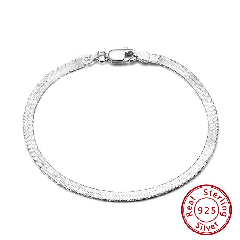 Cinturón de plata esterlina 925 en forma de serpiente ósea plano con placa — imagen 17